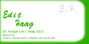 edit haag business card
